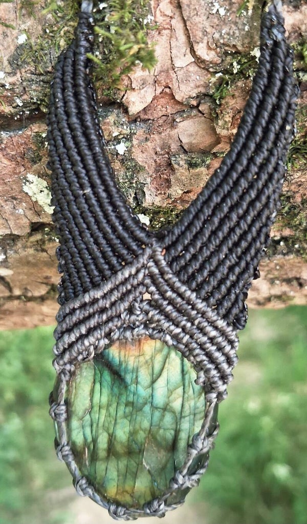 Collier Labradorite réglable