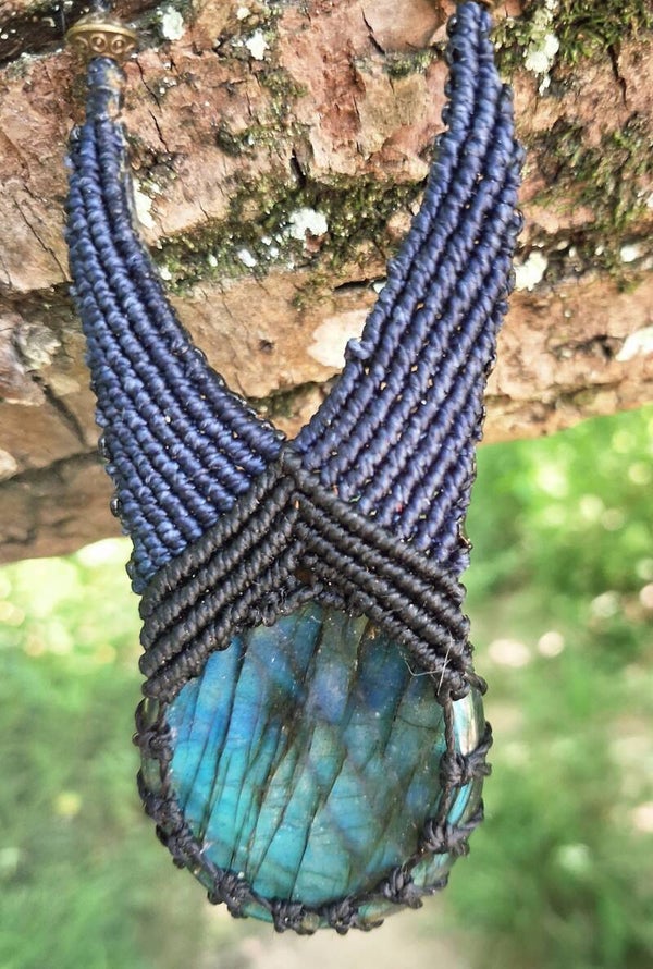 Collier Labradorite réglable