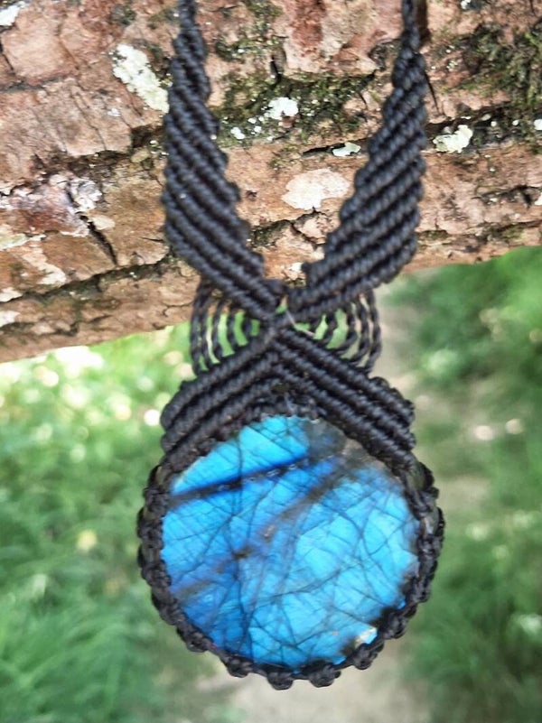Collier Labradorite réglable