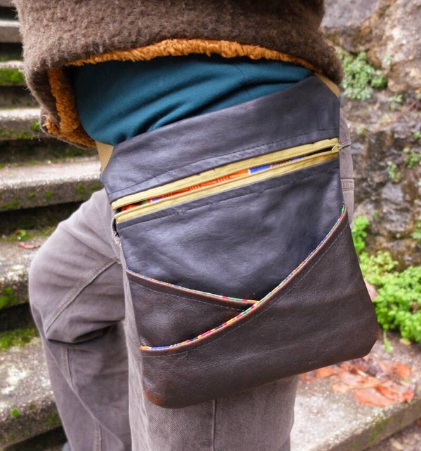 Sacoche cuir marron