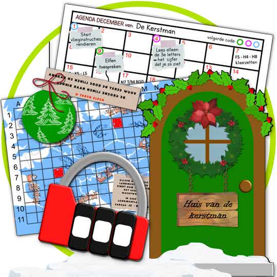 Kerst escape room  'Paniek op de Noordpool'  versie 8-12