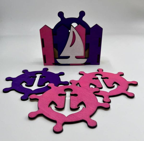 Dessous de verres en bois