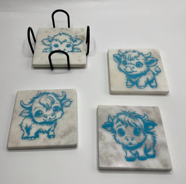 Dessous de verres en marbre