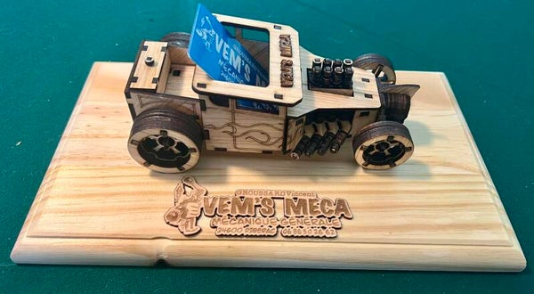 Voiture support carte de visite