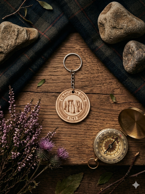 Porte-clés en bois craigh na dun,