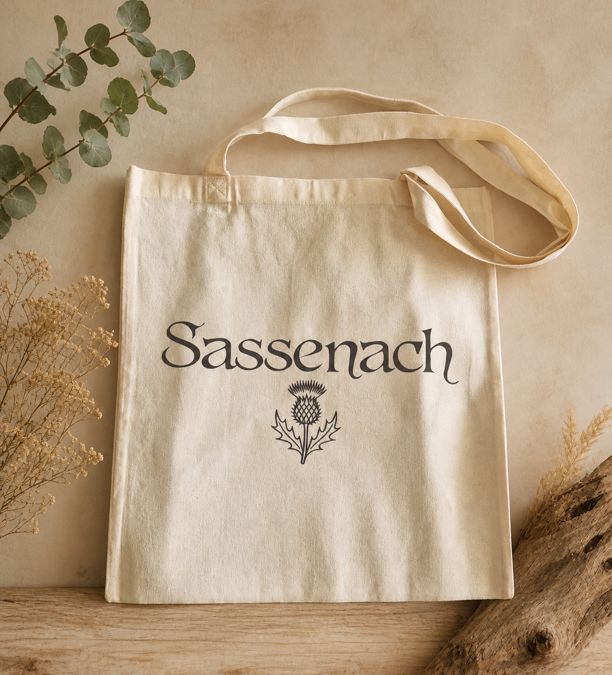 Tote bag Sassenach chardon,