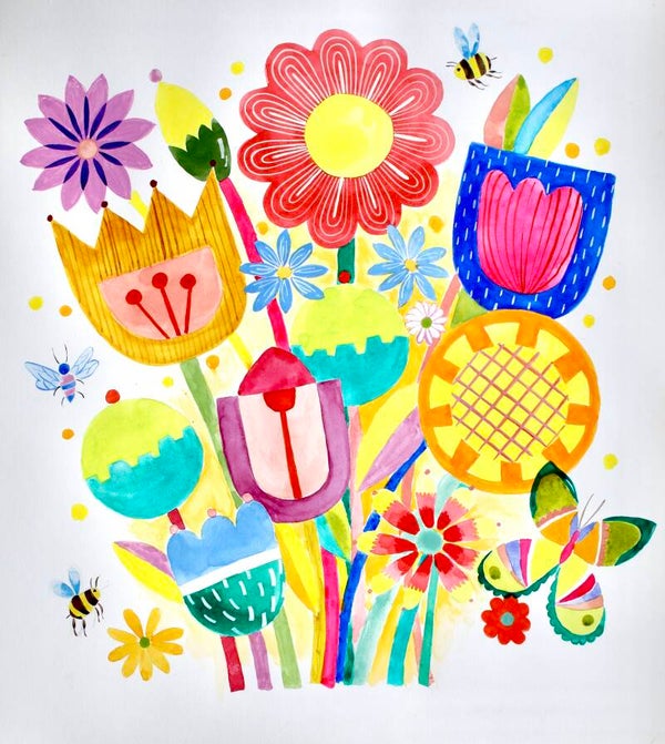 The flowers and the bee