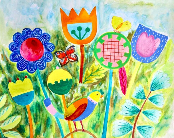 The Bird and the two butterflies