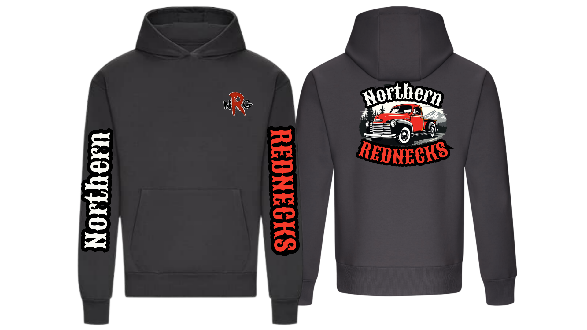 Hoodie Rot Weiß Premium