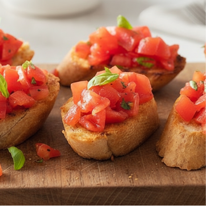Bruschetta met tomaat (5 stuks)