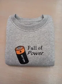 Full of power babysweater grijs 6 - 12 maand