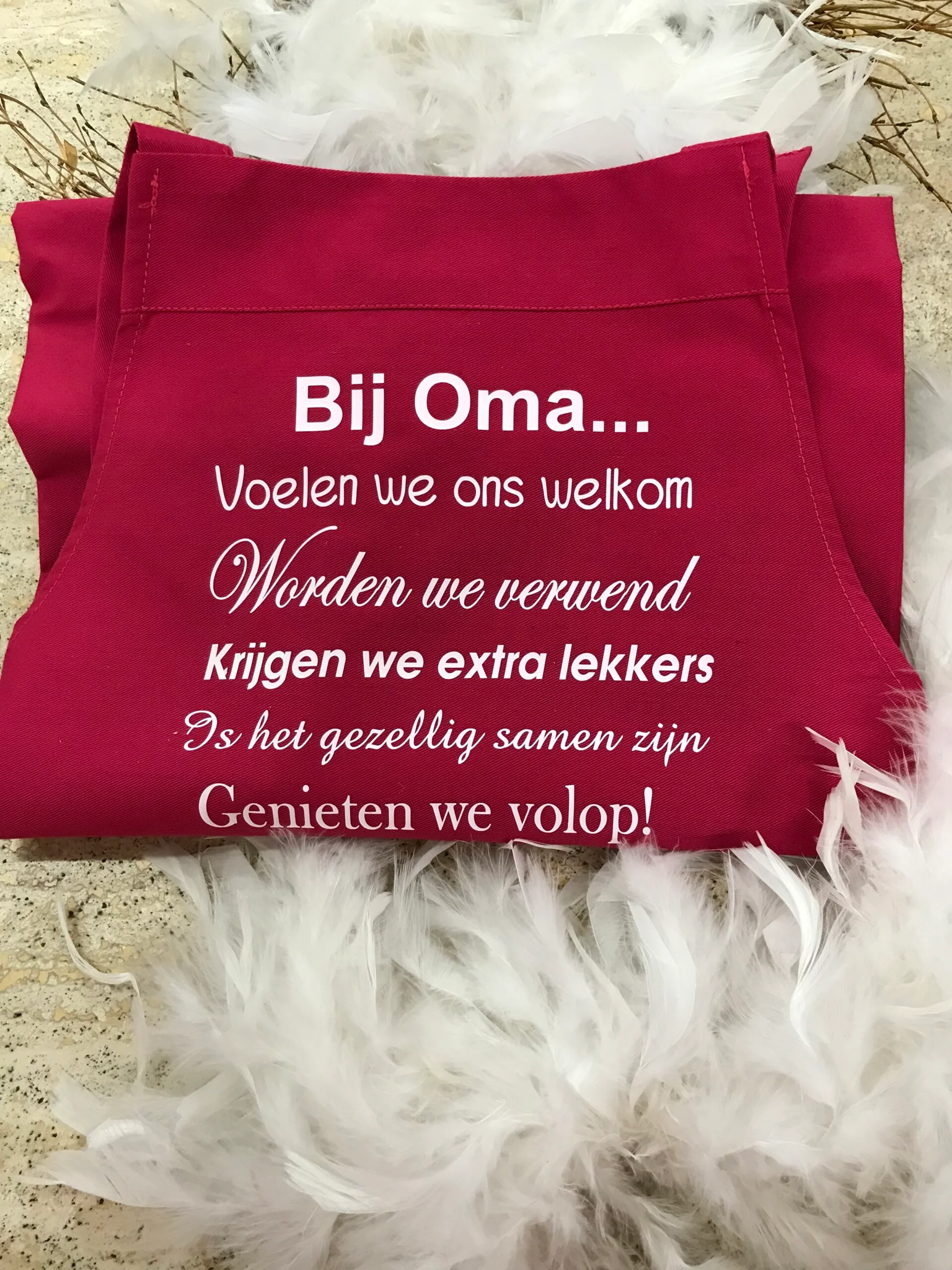 keukenschort bij oma