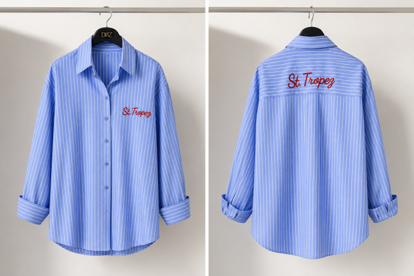 St. Tropez Striped Blouse – Blue