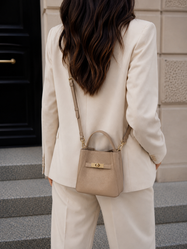 Mini tas taupe