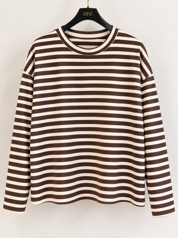 STRIPED LONGSLEEVE – BROWN