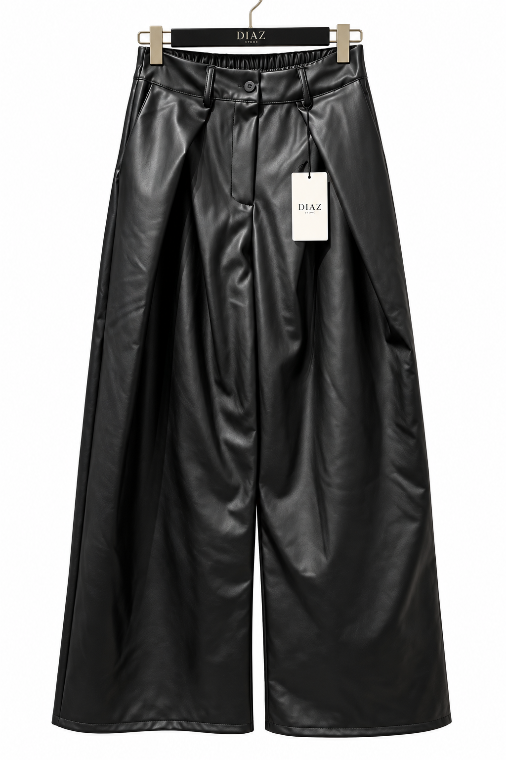 PU Leather Wide Leg Pants