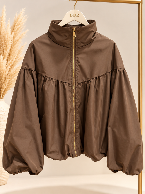 Brown Balloon Jacket