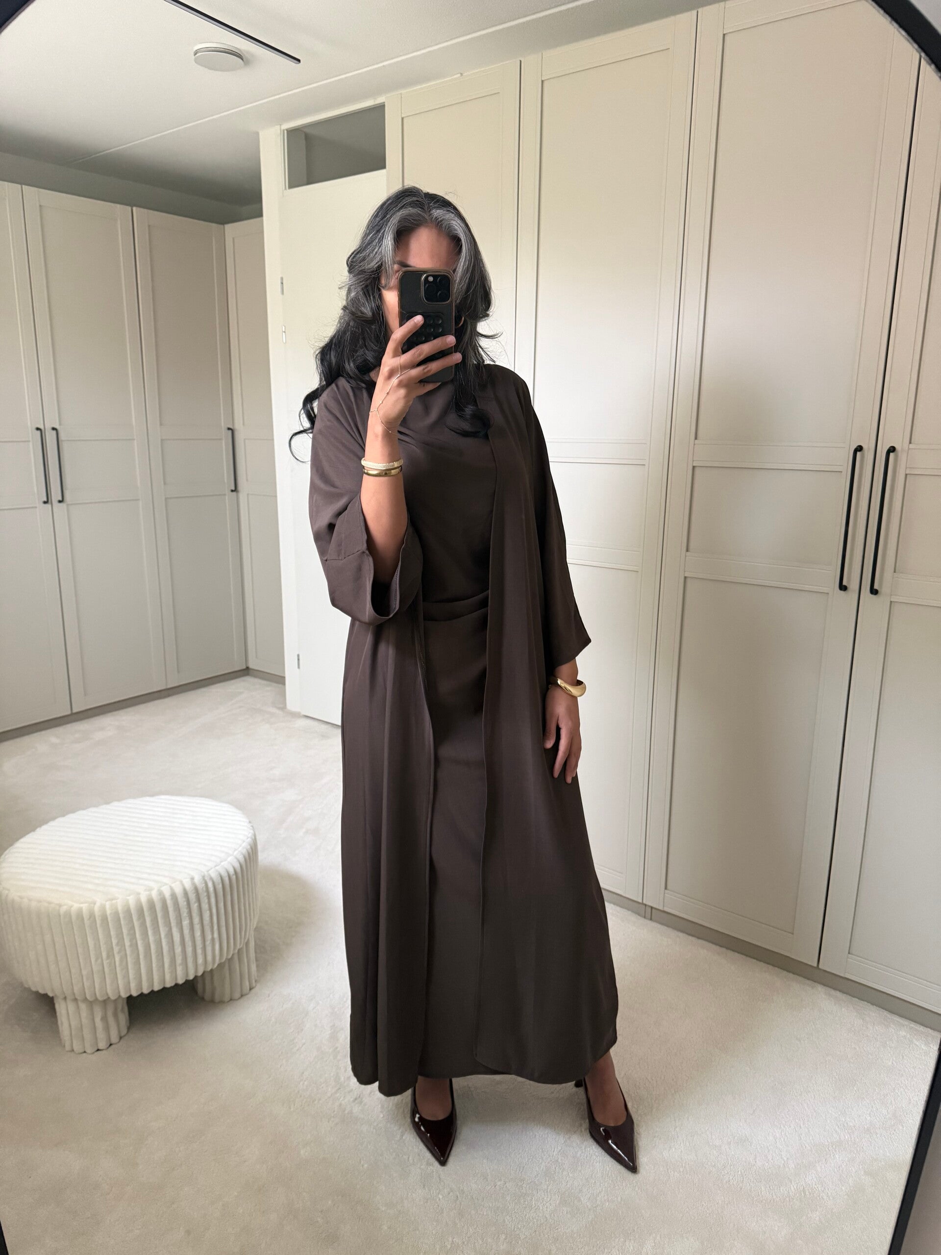 2 pieces abaya bruin