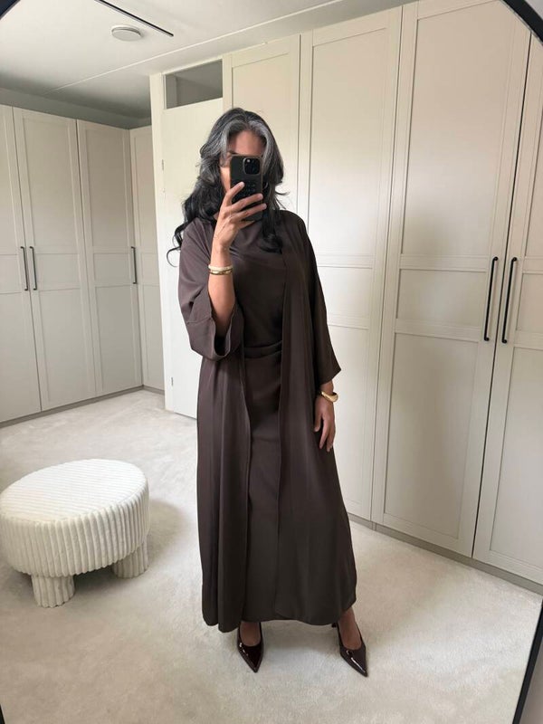 2 pieces abaya bruin