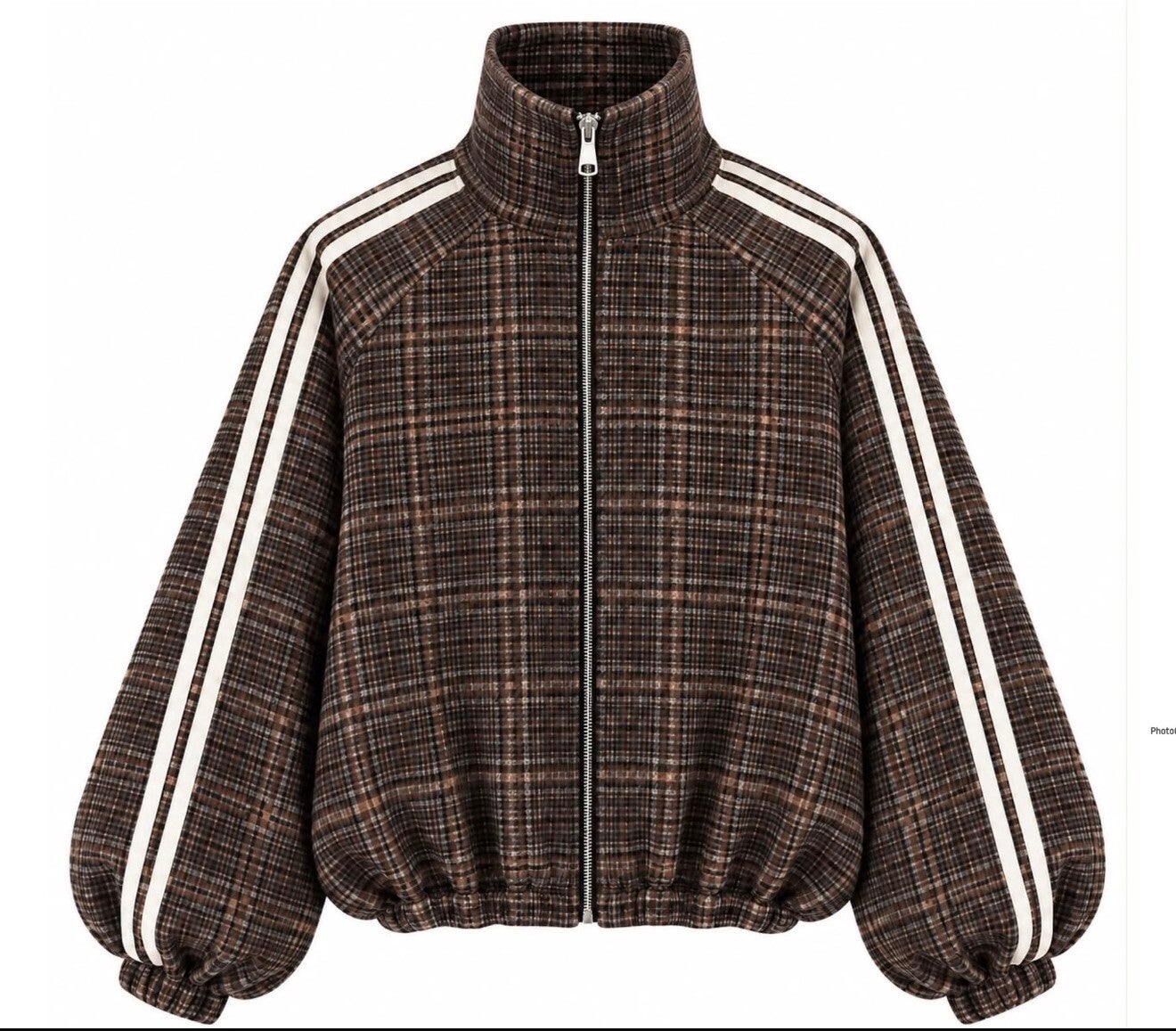 Geruit Bomberjack – Brown Check
