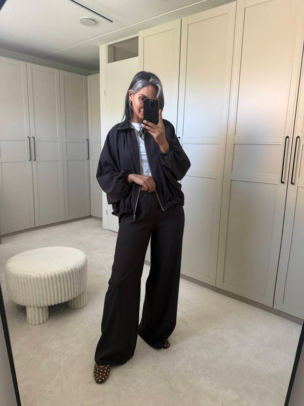 Bomberjack set bruin