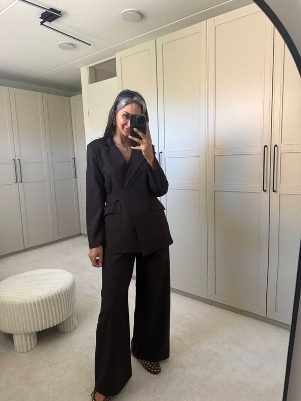 Dupe blazerpak bruin