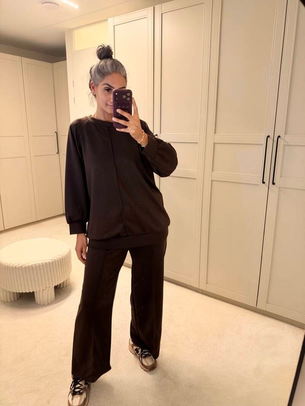 Donkerbruine Two Piece Set