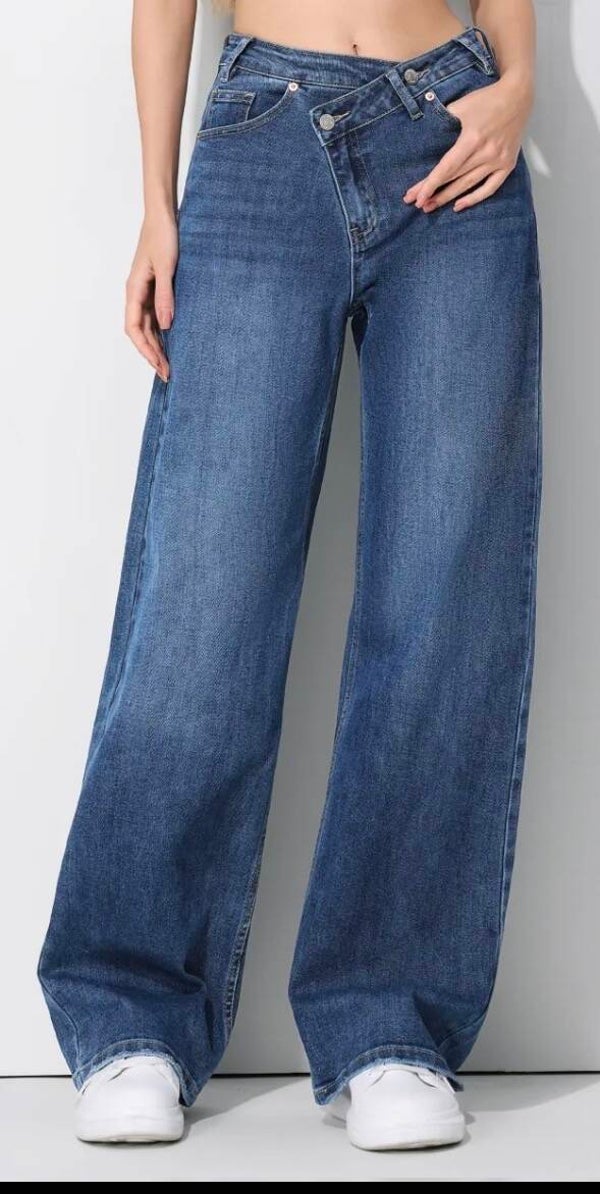 Jeans schuin