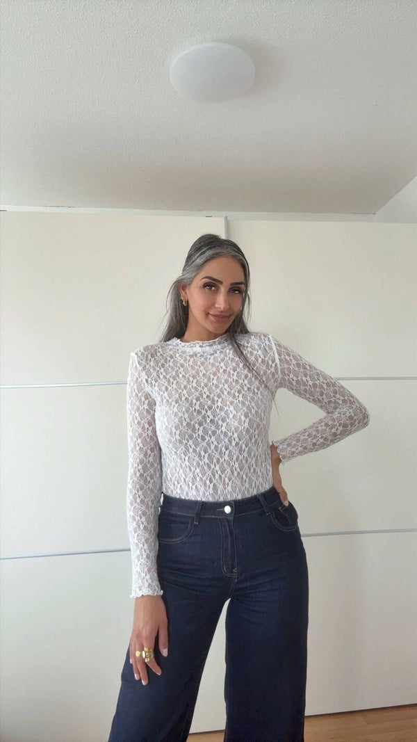 Wit transparant top