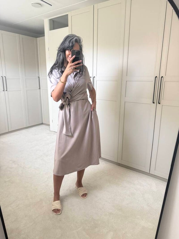 Taupe jurk