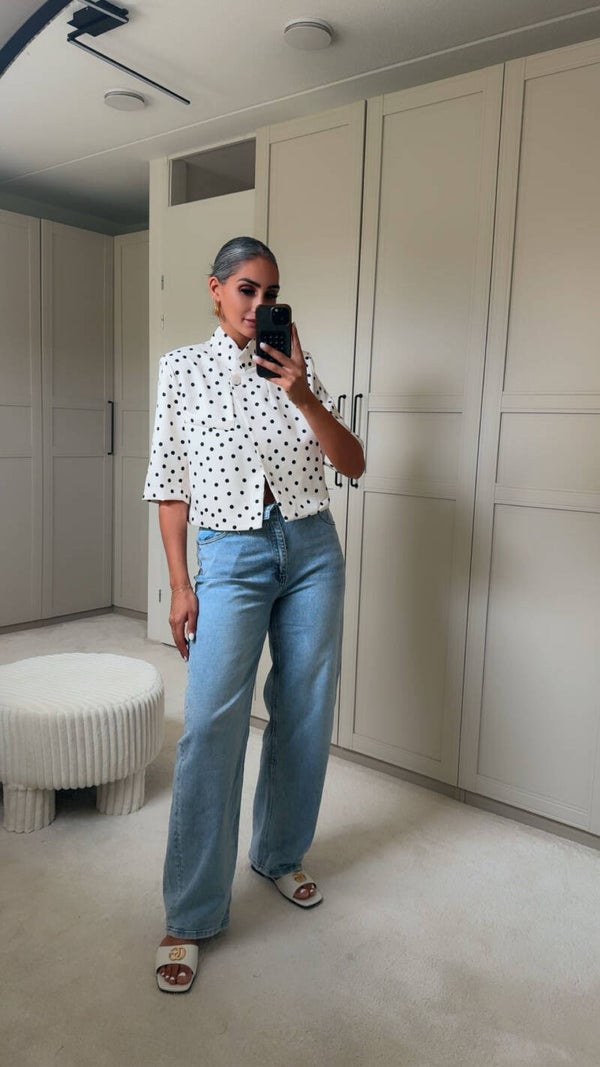 Cropped Blazer Gestipt