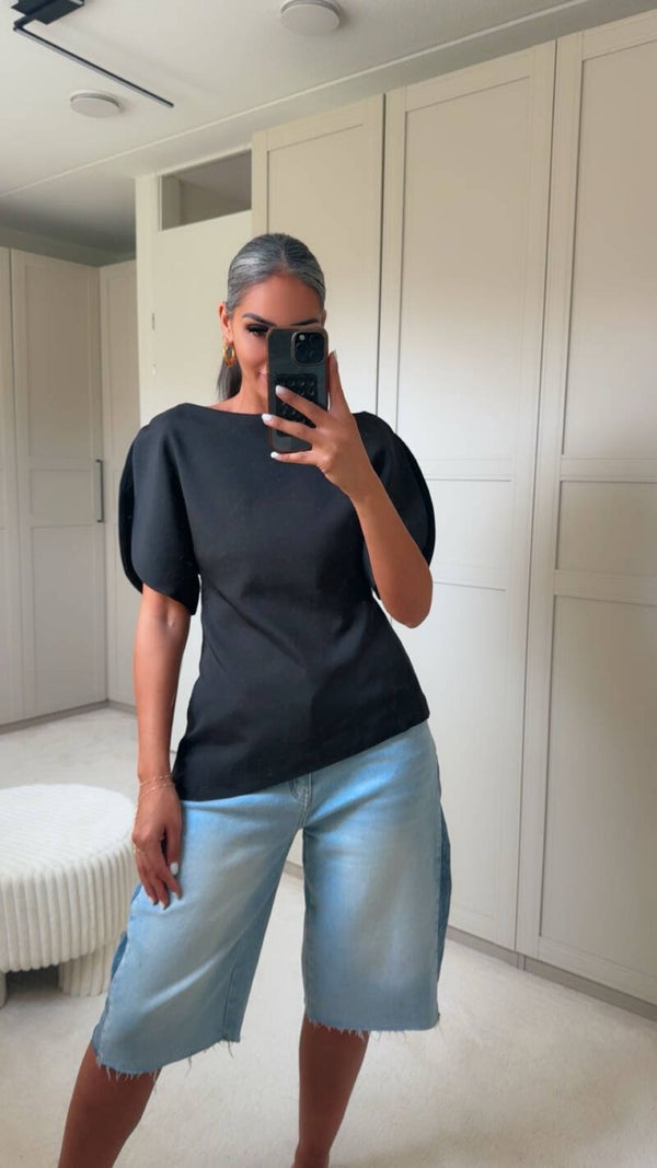 Puff Top Dupe Zwart