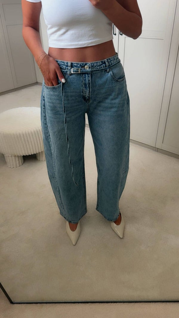 Hoge taille barrel jeans