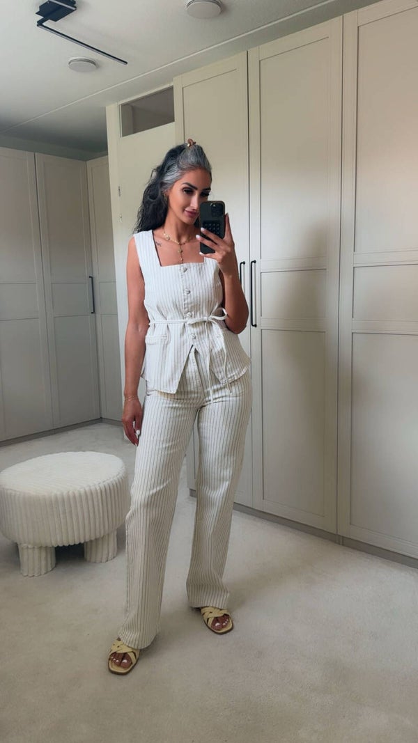 Jeans Set Krijtstreep