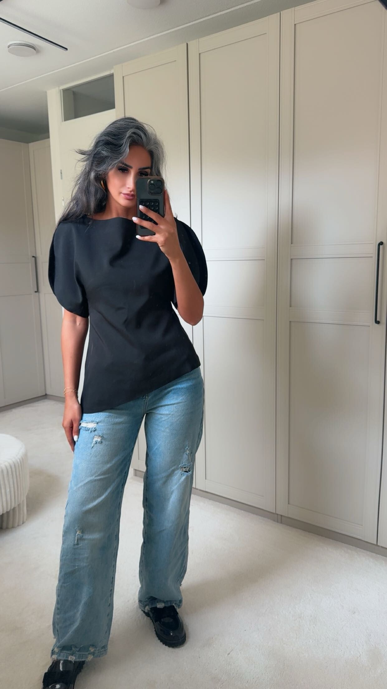 Puff Top Dupe Zwart