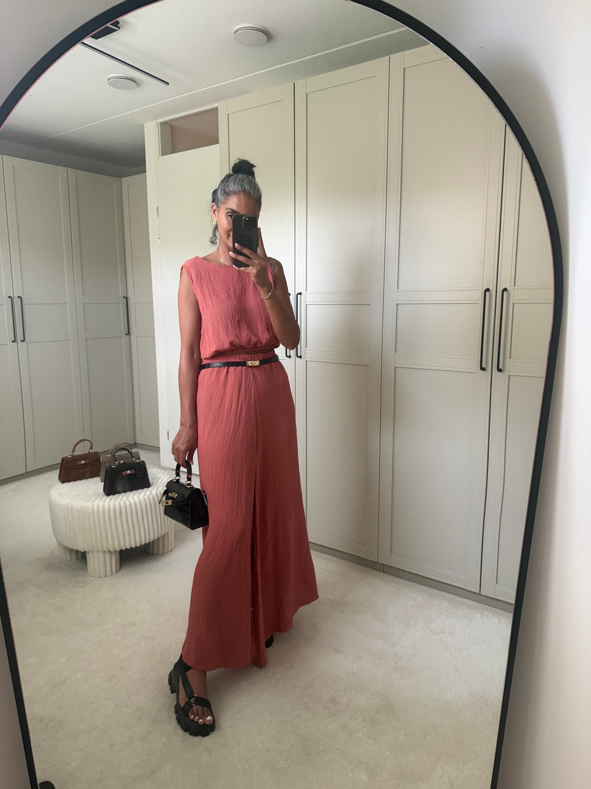 Rok set oud roze