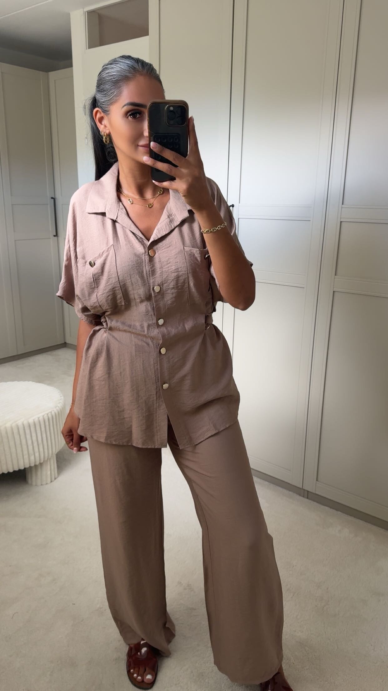 Taupe/Goud Set