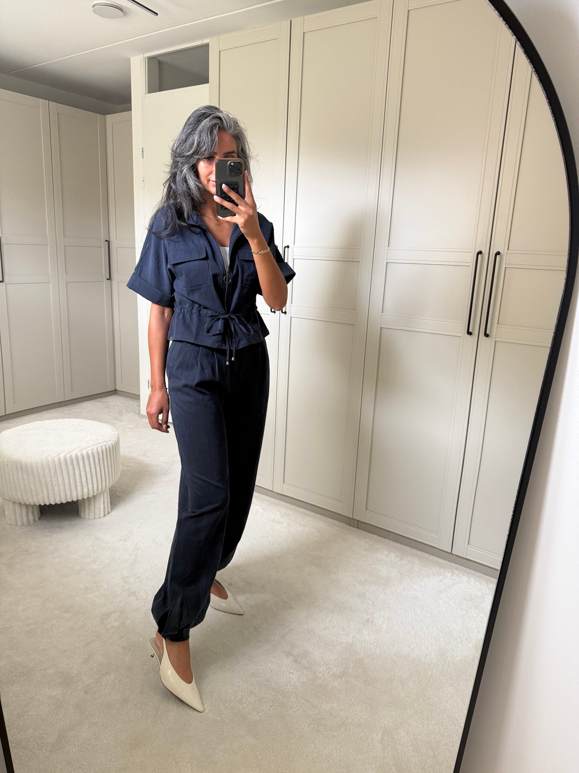 Ambika Cargo Set Navy