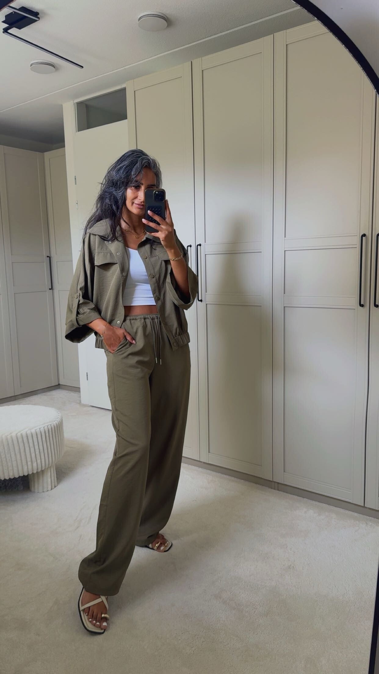 Ambika Two Piece Set Kaki