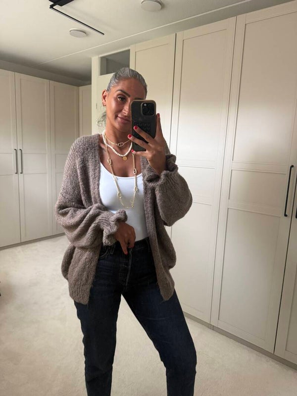 Cozy Oversized Vest Taupe