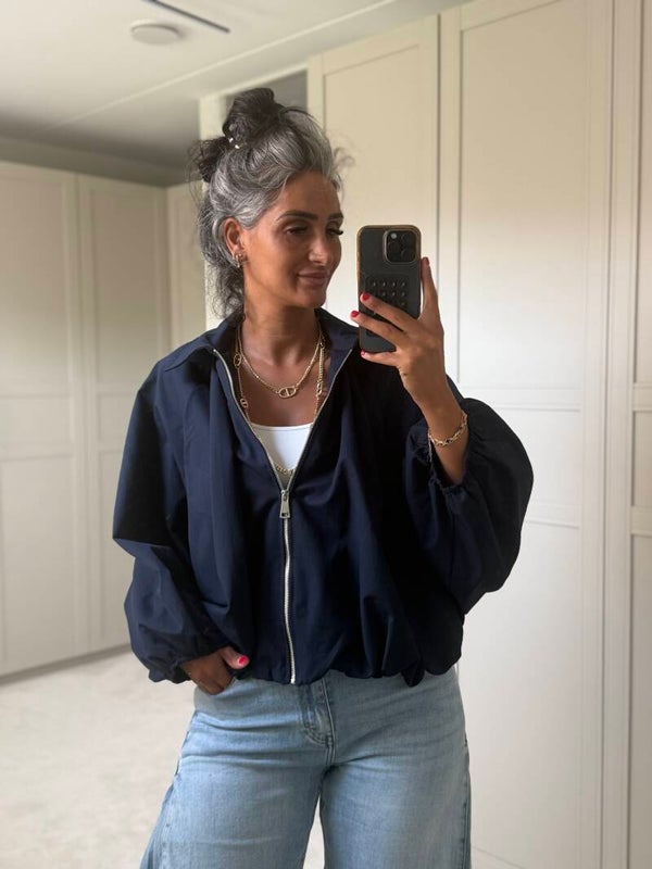Navy Balloon Jacket – Onesize