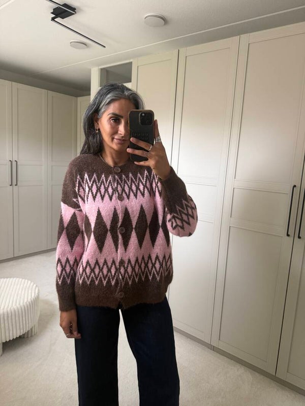 Vest Brown/Pink