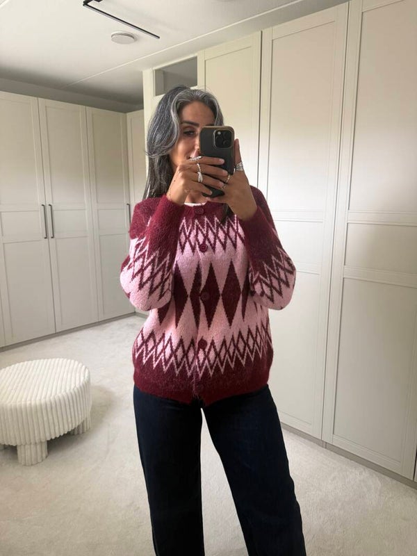 Vest Burgundy/Pink