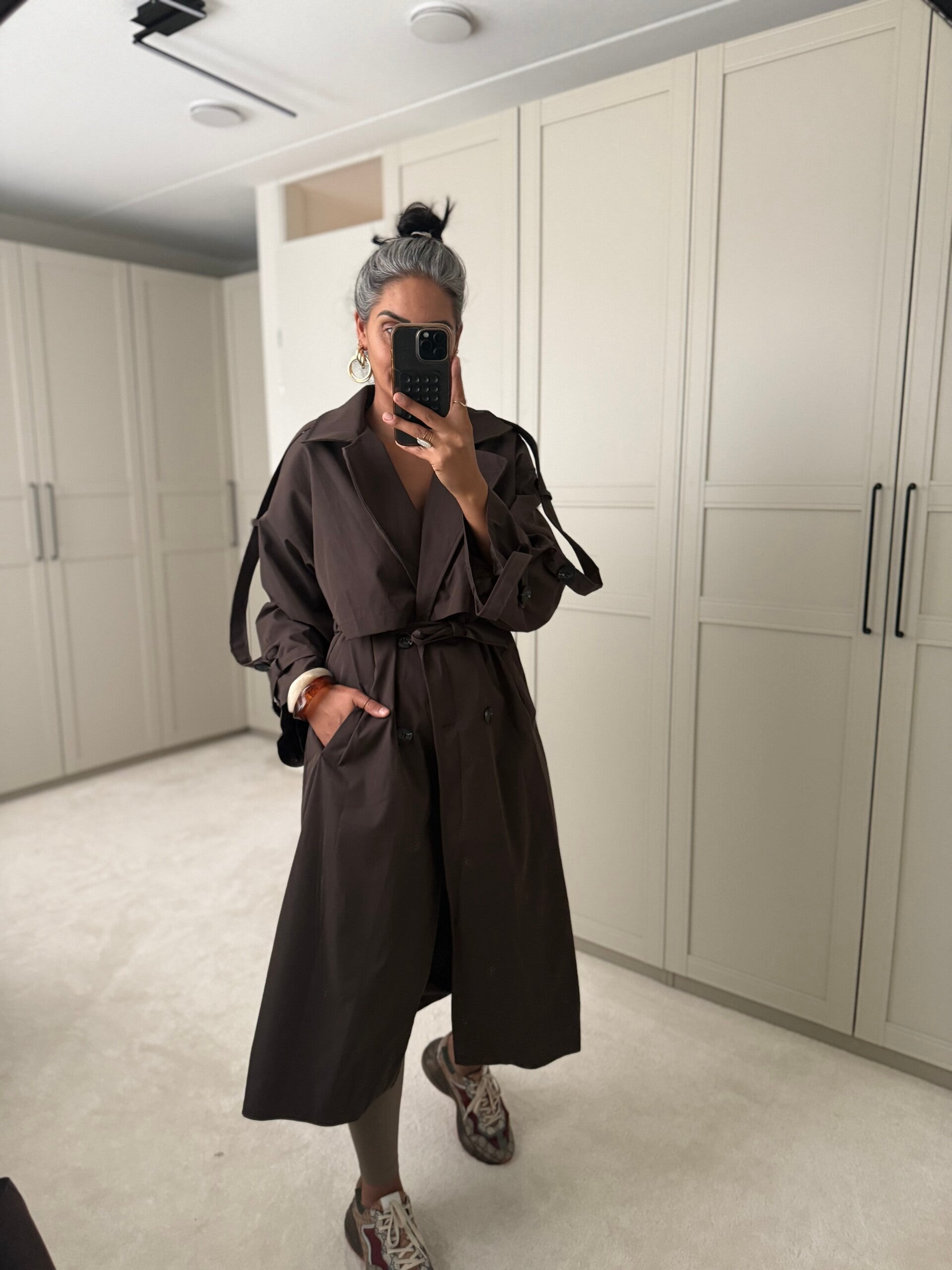 Classy Trenchcoat Jas Bruin