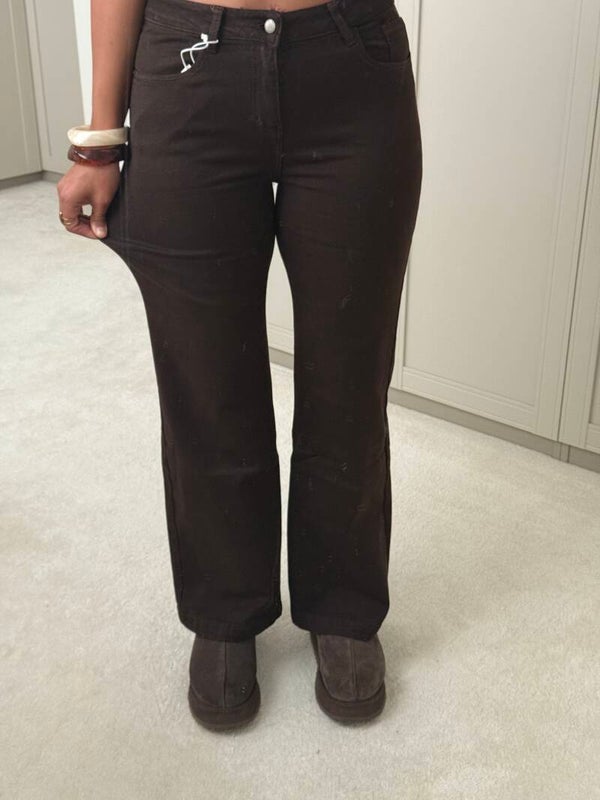 Jeans Bruin Wideleg