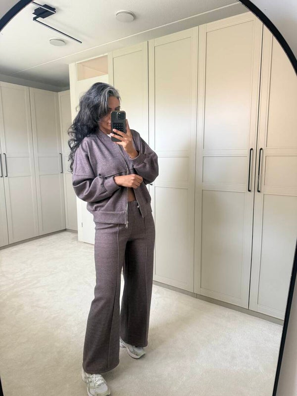 Taupe/Choco Set Rits