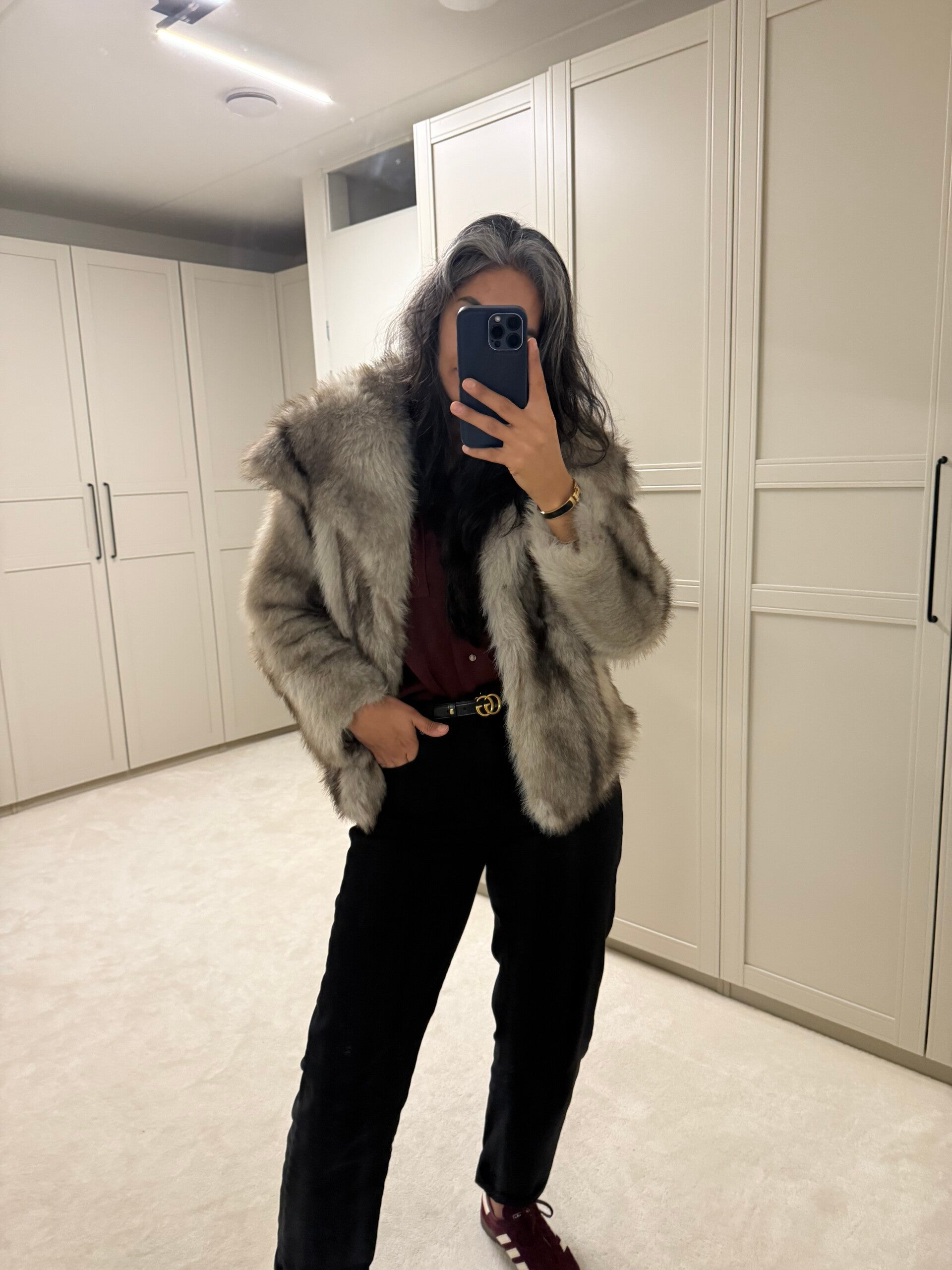 Fake fur (dupe) jas mix