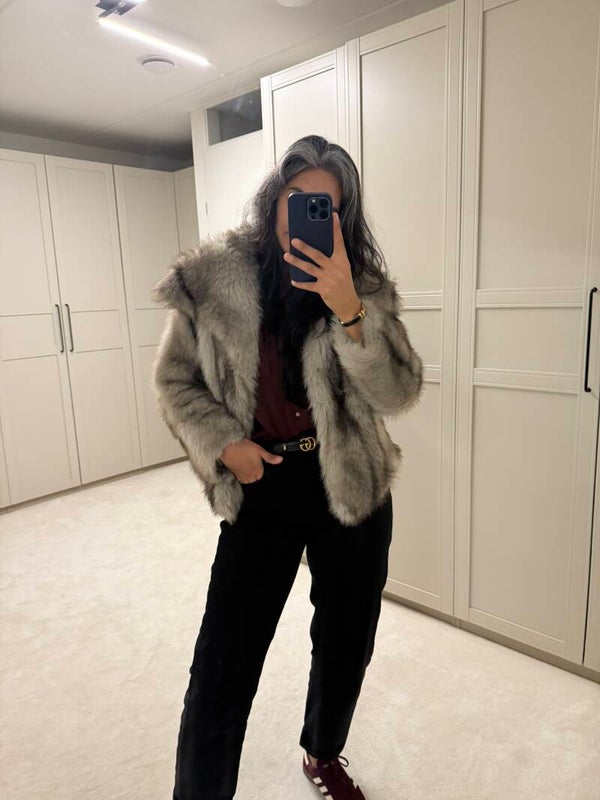 Fake fur (dupe) jas mix