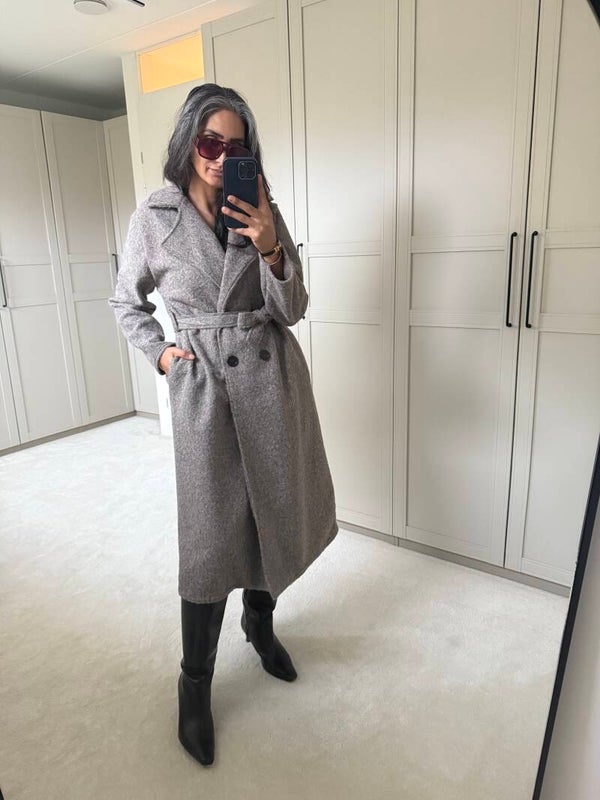 Teddy jas/vest taupe