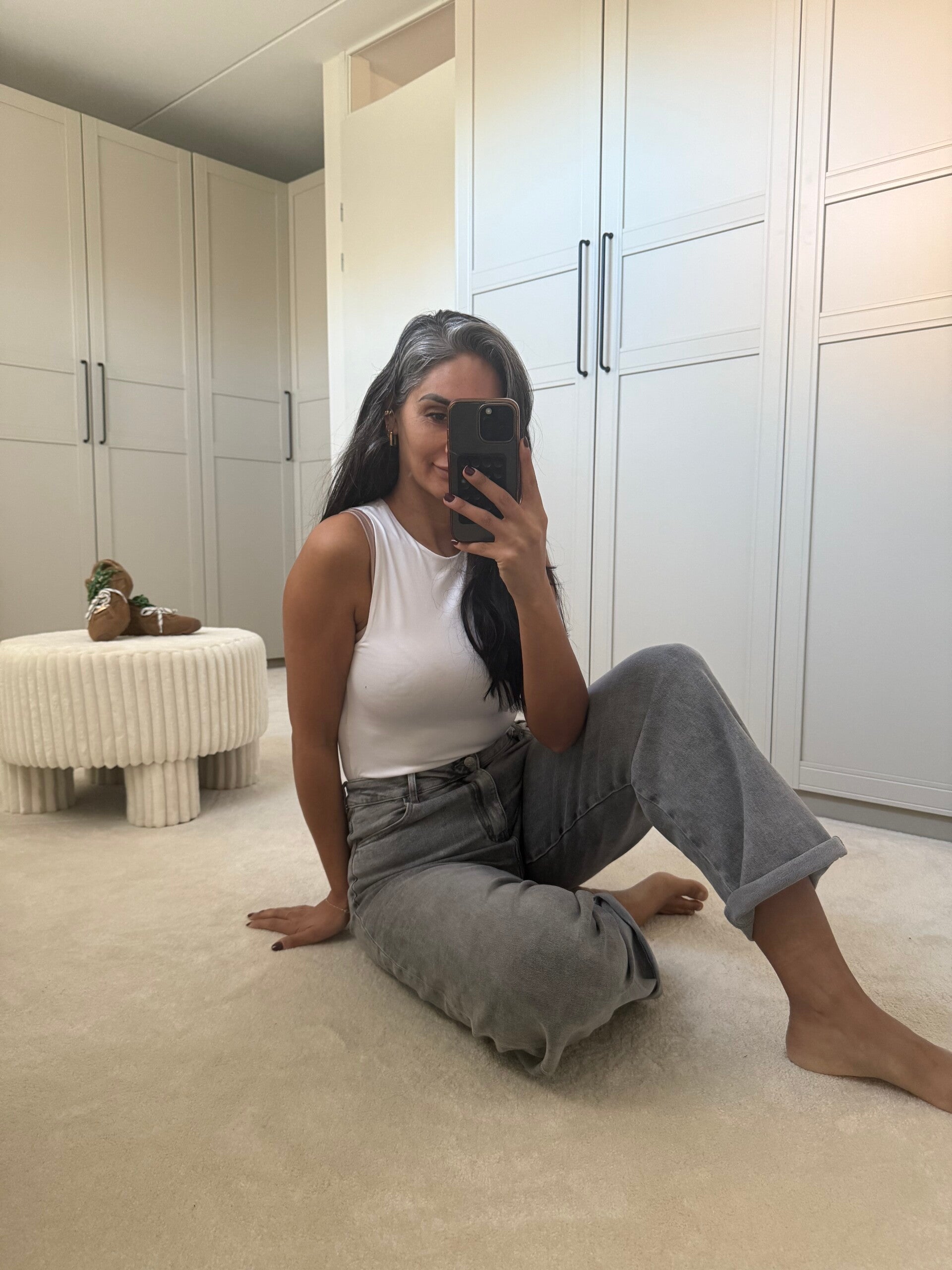 Balon Fit Jeans Grijs